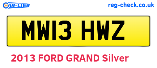 MW13HWZ are the vehicle registration plates.