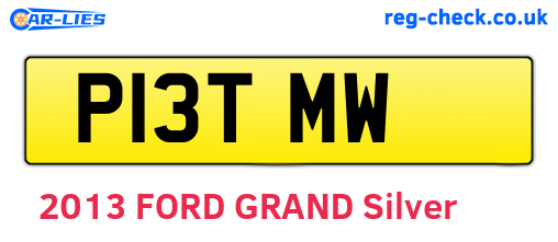 P13TMW are the vehicle registration plates.