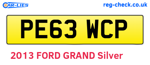 PE63WCP are the vehicle registration plates.