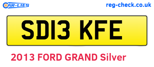 SD13KFE are the vehicle registration plates.