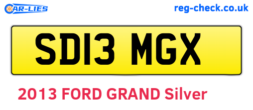 SD13MGX are the vehicle registration plates.