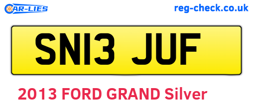 SN13JUF are the vehicle registration plates.