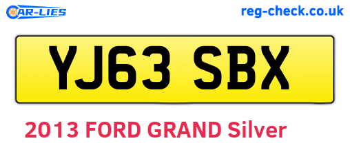 YJ63SBX are the vehicle registration plates.