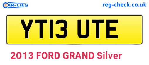 YT13UTE are the vehicle registration plates.