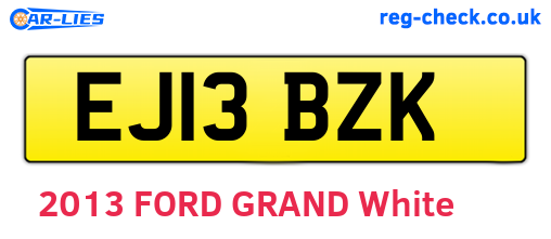 EJ13BZK are the vehicle registration plates.