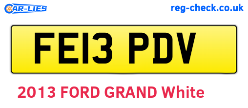 FE13PDV are the vehicle registration plates.