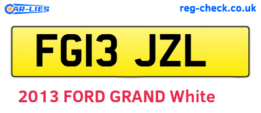 FG13JZL are the vehicle registration plates.
