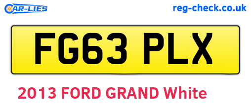 FG63PLX are the vehicle registration plates.
