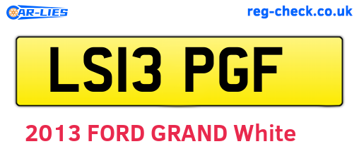 LS13PGF are the vehicle registration plates.