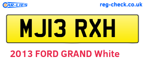 MJ13RXH are the vehicle registration plates.