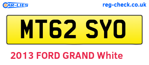 MT62SYO are the vehicle registration plates.