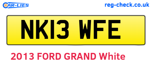 NK13WFE are the vehicle registration plates.