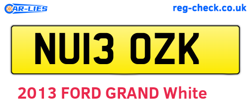 NU13OZK are the vehicle registration plates.