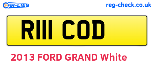 R111COD are the vehicle registration plates.