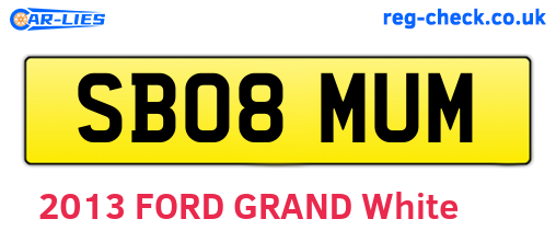 SB08MUM are the vehicle registration plates.