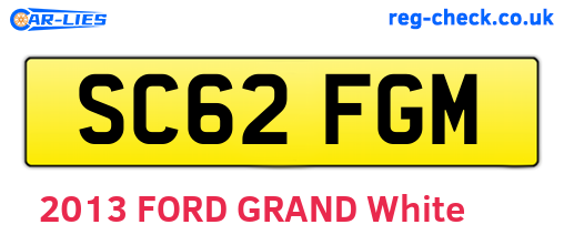 SC62FGM are the vehicle registration plates.