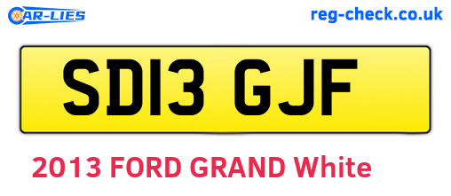 SD13GJF are the vehicle registration plates.