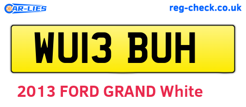 WU13BUH are the vehicle registration plates.