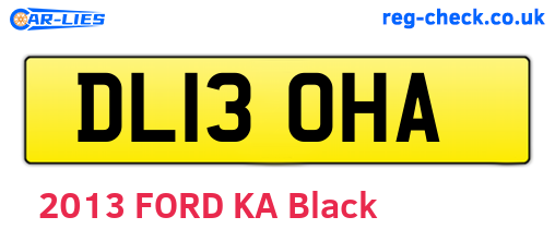 DL13OHA are the vehicle registration plates.