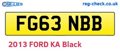 FG63NBB are the vehicle registration plates.