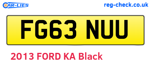 FG63NUU are the vehicle registration plates.