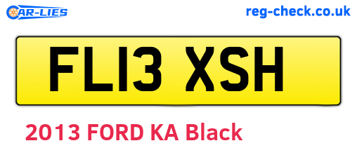 FL13XSH are the vehicle registration plates.