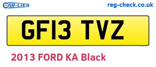 GF13TVZ are the vehicle registration plates.