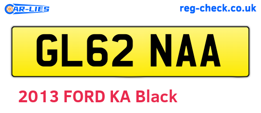 GL62NAA are the vehicle registration plates.