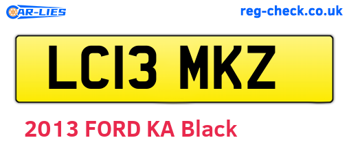 LC13MKZ are the vehicle registration plates.