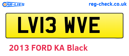 LV13WVE are the vehicle registration plates.