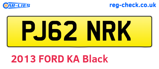 PJ62NRK are the vehicle registration plates.