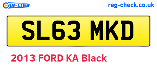 SL63MKD are the vehicle registration plates.