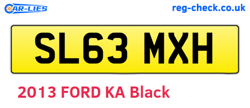 SL63MXH are the vehicle registration plates.