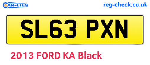 SL63PXN are the vehicle registration plates.