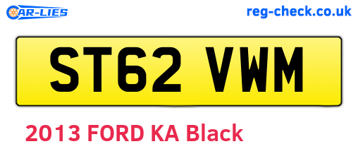 ST62VWM are the vehicle registration plates.