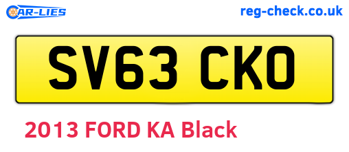 SV63CKO are the vehicle registration plates.