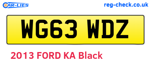 WG63WDZ are the vehicle registration plates.