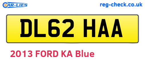 DL62HAA are the vehicle registration plates.