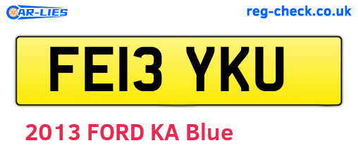 FE13YKU are the vehicle registration plates.