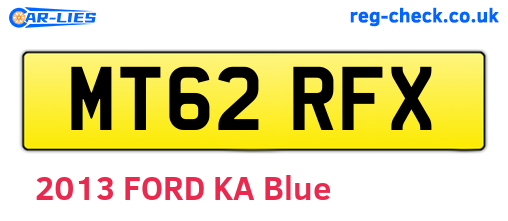 MT62RFX are the vehicle registration plates.