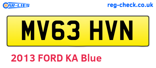 MV63HVN are the vehicle registration plates.