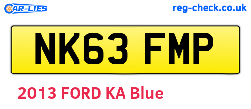 NK63FMP are the vehicle registration plates.