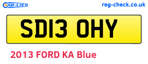 SD13OHY are the vehicle registration plates.