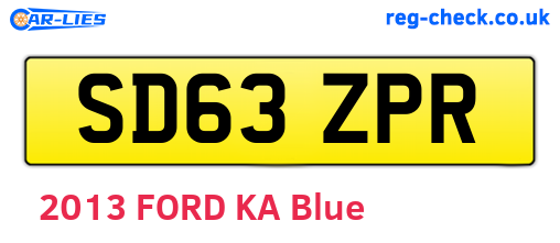 SD63ZPR are the vehicle registration plates.