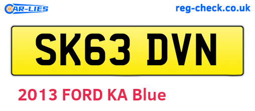SK63DVN are the vehicle registration plates.
