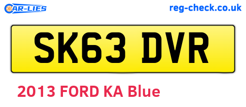 SK63DVR are the vehicle registration plates.