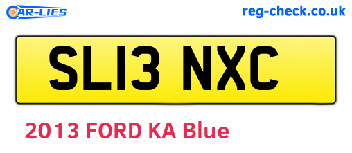 SL13NXC are the vehicle registration plates.