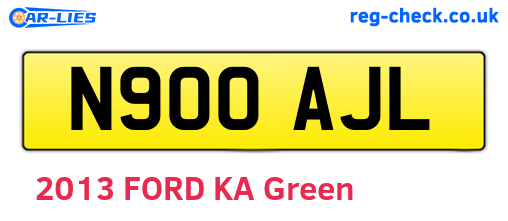 N900AJL are the vehicle registration plates.