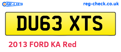 DU63XTS are the vehicle registration plates.