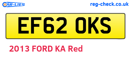 EF62OKS are the vehicle registration plates.